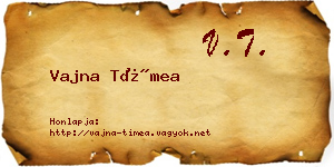 Vajna Tímea névjegykártya
